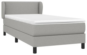 ΚΡΕΒΑΤΙ BOXSPRING ΜΕ ΣΤΡΩΜΑ ΑΝΟΙΧΤΟ ΓΚΡΙ 100X200 ΕΚ. ΥΦΑΣΜΑΤΙΝΟ 3126141