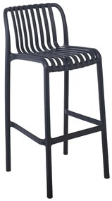 Πολυθρόνα MODA Στοιβαζόμενη Ανθρακί PP 45x49x75/101cm