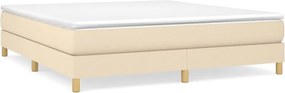 vidaXL Κρεβάτι Boxspring με Στρώμα Κρεμ 160x200 εκ. Υφασμάτινο