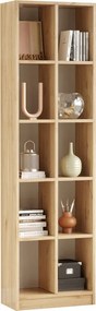 Βιβλιοθήκη Oteca 10θέσεων pakoworld oak 51.1x25.4x180εκ