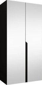 Ντουλάπα Mila II Δίφυλλη-Μαύρο