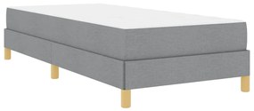 vidaXL Κρεβάτι με ελατήρια Ανοιχτό γκρι, Καφέ 90 x 200 cm