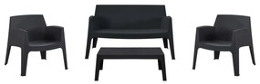 ΣΕΤ LOUNGE 4ΤΜΧ SLEEK HM21275.02 ΜΑΥΡΟ ΠΟΛΥΠΡΟΠΥΛΕΝΙΟ