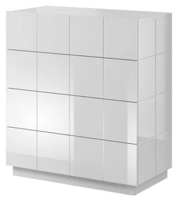 chest of drwewr KOM4S  REJA white gloss/white gloss DIOMMI CAMA-REJA-KOM4S-BI/BI DIOMMI-60-19891