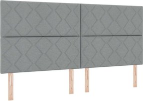 vidaXL Κεφαλάρι Ανοιχτό γκρι 200 cm ύφασμα