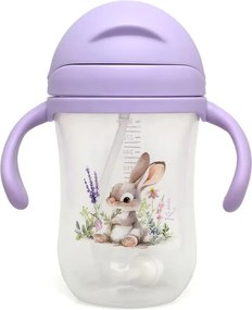 Παγούρι Με Καλαμάκι 300ml Kiokids Lavender Bunny 5370