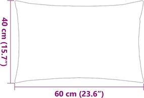 vidaXL Μαξιλάρια Εξωτερικού Χώρου 2 τεμ. Γκρι 60 x 40 εκ.