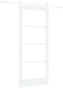 vidaXL Ολισθητή Πόρτα Λευκό 86 x 198.5 cm Ξύλο και μέταλλο