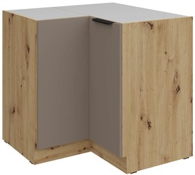 Επιδαπέδιο ντουλάπι γωνιακό Arianna 90x90 DN 2F BB-Γκρέζ