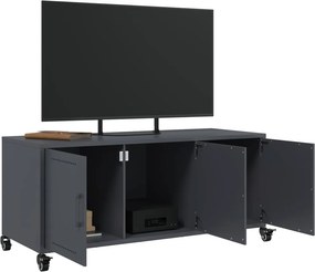 vidaXL Έπιπλο Τηλεόρασης Ανθρακί 100,5x39x43,5εκ. Ατσάλι