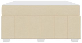 vidaXL Σκελετός Κρεβατιού με στρώμα Κρεμ 160 x 200 cm ύφασμα