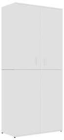 Παπουτσοθήκη Λευκή 80 x 39 x 178 εκ. από Μοριοσανίδα - Λευκό
