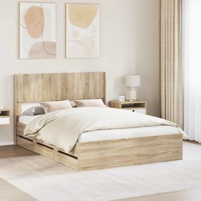 vidaXL Καλάθι με αποθήκη και κεφαλάρι Sonoma Δρυς 150 x 200 cm
