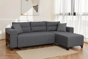 Corner Sofa-Bed Tloft Mini - Grey Grey