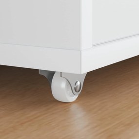 vidaXL Τροχίσκος 12 pcs Λευκό 42 x 11,5 x 29 mm Σίδερο