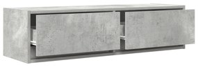 vidaXL Κομμάτι Τηλεόρασης Γκρι Σκυρόδεμα 100x31x25,5 εκ Επεξεργασμένο Ξύλο