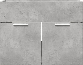 vidaXL Ντουλάπι Νιπτήρα Γκρι Σκυροδέματος 60x38,5x46 εκ. Επεξ. Ξύλο