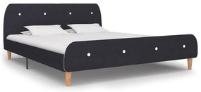 vidaXL Πλαίσιο Κρεβατιού Σκούρο Γκρι 160 x 200 εκ. Υφασμάτινο
