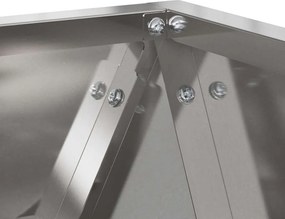 vidaXL Γλάστρα Ασημί 30 x 30 x 30 cm Ανοξείδωτο ατσάλι
