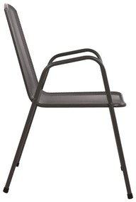 Καρέκλα - Πολυθρόνα ELIJAH C5005.01 Μεταλλική Ανθρακί 54x62x89Υ εκ. 54x62x89 εκ.