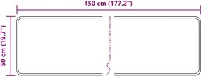 vidaXL Χαλί Runner MARSA Ανθρακί 50 x 450 εκ. Πολυέστερ και PVC