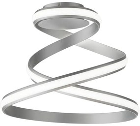 Φωτιστικό Οροφής - Πλαφονιέρα Led Vuelta PL.VUELTA/SILVER 37W 3000K Φ55x35cm Silver Ondaluce Μέταλλο