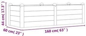 Ζαρντινιέρα Υπερυψωμένη 160 x 60 x 44 εκ. Μασίφ Ξύλο Ακακίας - Καφέ