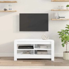 vidaXL ΓωνιακήΒάσηΤηλεόρασης Λευκό 102 x 40,5 x 45 εκ