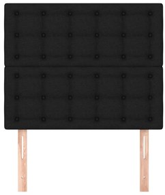 vidaXL Κεφαλάρι Κρεβατιού Μαύρο 80x5x118/128 εκ. Ύφασμα