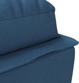 vidaXL Ανάκλιντρο Μπλε Υφασμάτινο με Μαξιλάρια