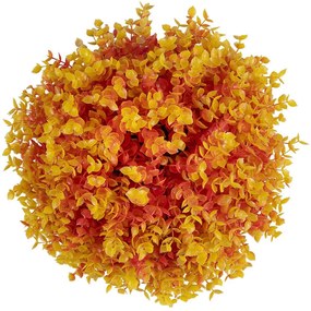 Τεχνητό Φυτό Θάμνος Πυξάρι 78514 Φ31cm Orange-Yellow GloboStar Plastic