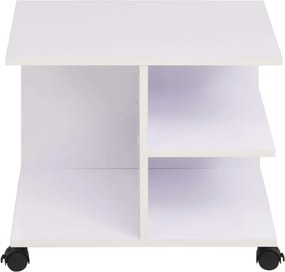vidaXL Ραφιέρα με Ρόδες Λευκό Χρώμα 50 x 35 x 42 εκ.