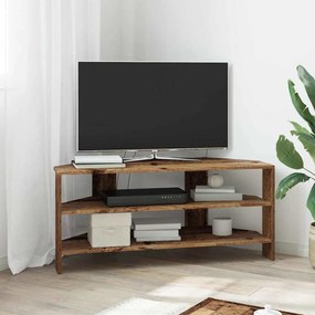 vidaXL ΓωνιακήΒάσηΤηλεόρασης Παλιό Ξύλο 102x40,5x45εκ