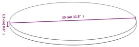 vidaXL Επιφάνεια Τραπεζιού Ø30x1,5 από Μπαμπού