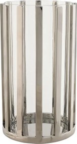 Κηροπήγιο Home ESPRIT Ασημί Κρυστάλλινο Χάλυβας 12 x 12 x 20 cm