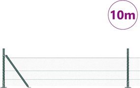 vidaXL Στύλος Περιφράξεων Πράσινο 10 x 0,5 μ. (13 χλστ πλέγμα)