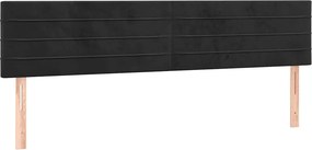 vidaXL Κρεβάτι Boxspring με Στρώμα Μαύρο 180x200 εκ. Βελούδινο