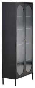 Βιτρίνα Dallas 4410, Μαύρο, Με πόρτες, 180x80x35cm, 44 kg | Epipla1.gr