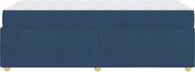 vidaXL Σκελετός Κρεβατιού με στρώμα Μπλε 90 x 200 cm ύφασμα