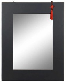 Τοίχο καθρέφτη DKD Home Decor Μαύρο Κόκκινο Ανατολικó 70 x 2 x 90 cm