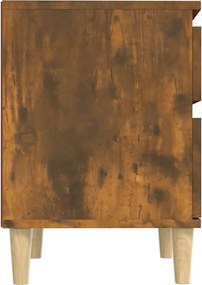 vidaXL Κομοδίνα 2 τεμ. Καπνιστή Δρυς 40 x 35 x 50 εκ.