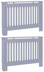 vidaXL Καπάκι Καλοριφέρ 2 pcs Γκρι 112 x 19 x 81.5 cm