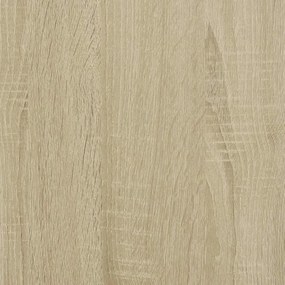 Κομοδίνα 2 τεμάχια Sonoma Oak Κατασκευασμένο ξύλο και μέταλλο - Καφέ