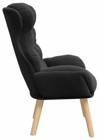 vidaXL Χαλαρωτική Πολυθρόνα Μαύρο 69 x 74 x 93 εκ. ύφασμα