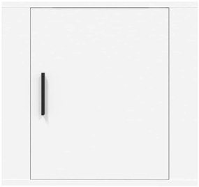 vidaXL Κομοδίνο Επιτοίχιο Λευκό 50 x 30 x 47 εκ.