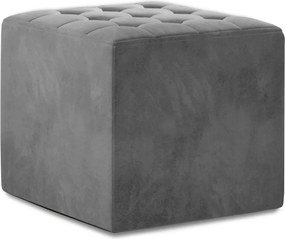 Πουφ Cristophe-Gkri Anoixto - 40.00Χ40.00Χ41.00cm