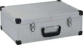 vidaXL Βαλίτσα Εργαλείων Ασημί 46 x 33 x 16 εκ. Αλουμινίου
