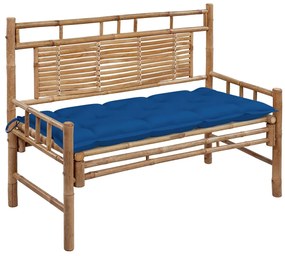 vidaXL Παγκάκι Κήπου 120 εκ. από Μπαμπού με Μαξιλάρι