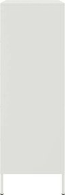 vidaXL Ραφιέρα Λευκή 68x39x113 εκ. από Ατσάλι