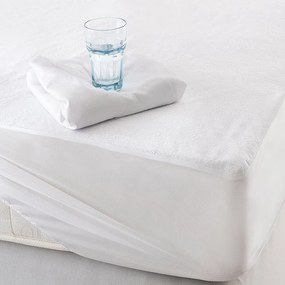 Επίστρωμα Αδιάβροχο Με Λάστιχο White Ρυθμός Ημίδιπλο 120x200cm 100% Βαμβάκι